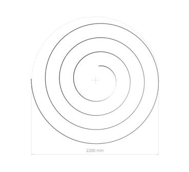 Spiralförmige LED Pendelleuchte